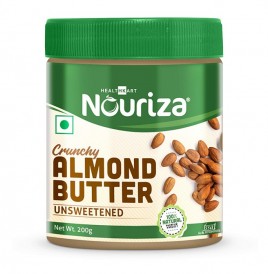 Healthkart Crunchy Almond Butter, Unsweetened  Plastic Jar  200 grams